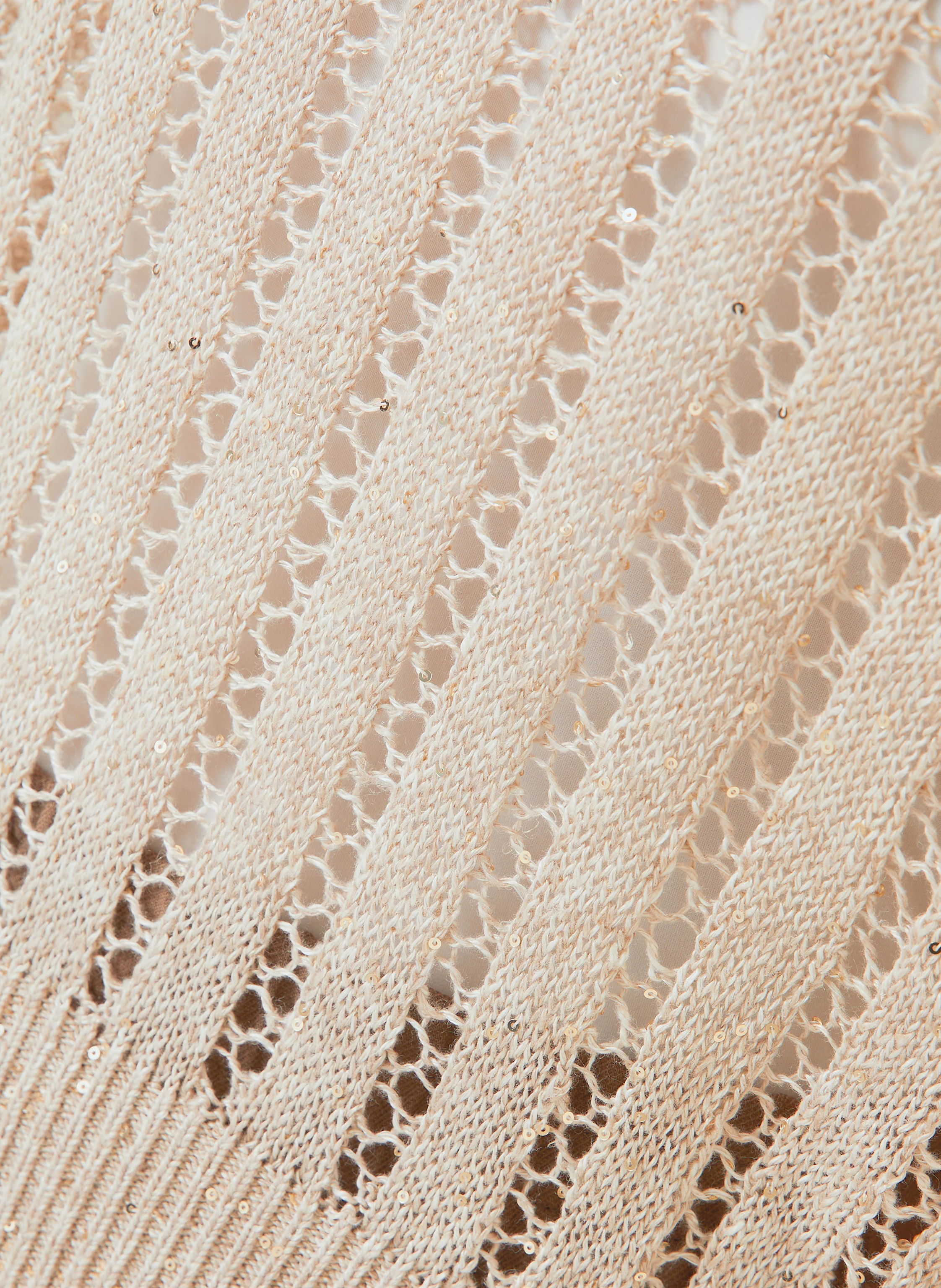 BRUNELLO CUCINELLI Strickshirt aus Leinen mit Pailletten