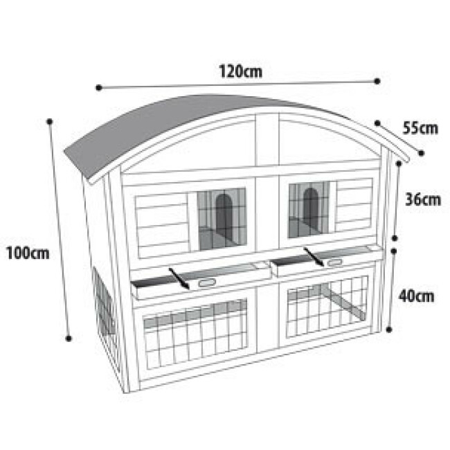 Clapier pour lapins Caravan Cottage