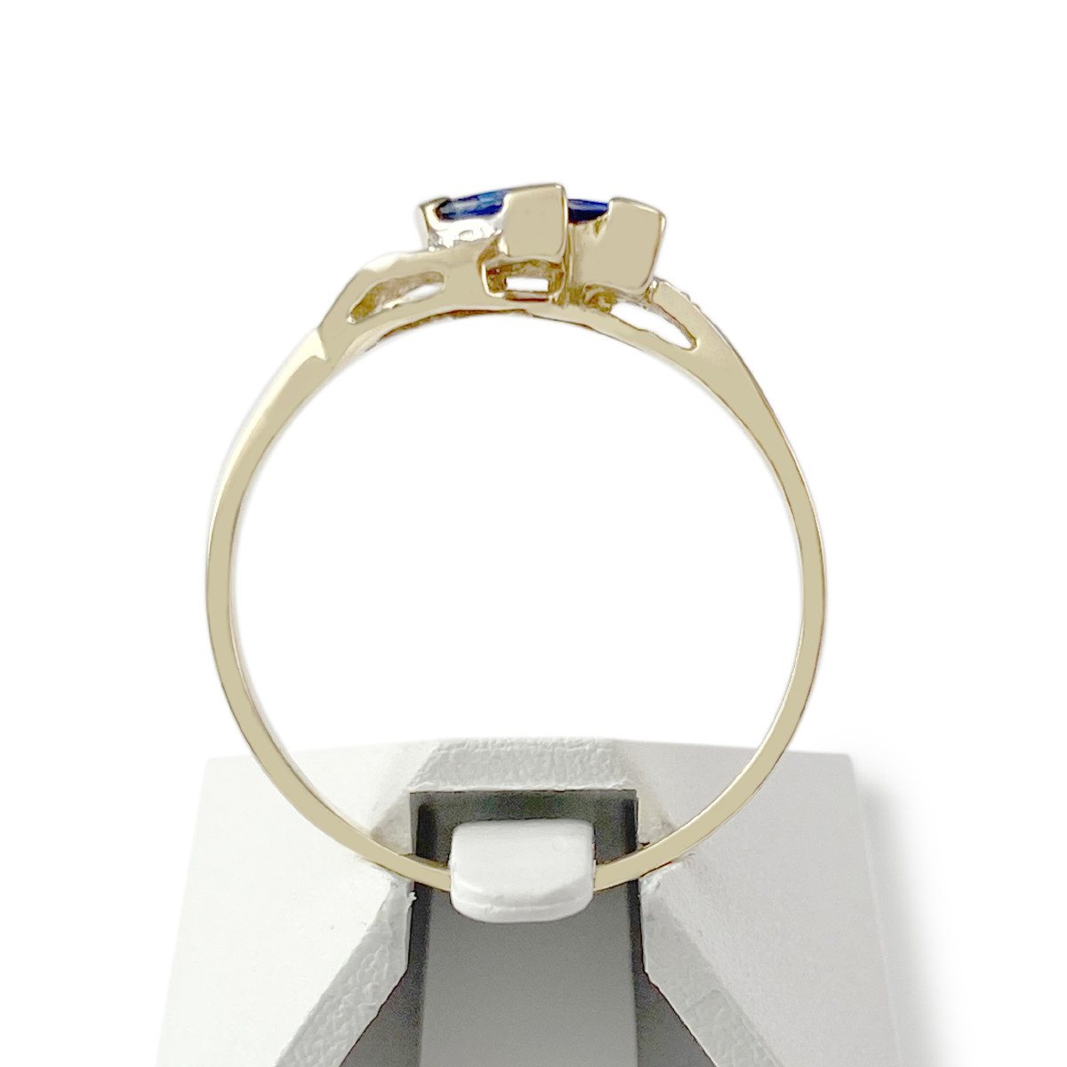 Bague d'occasion or 750 jaune diamants saphirs