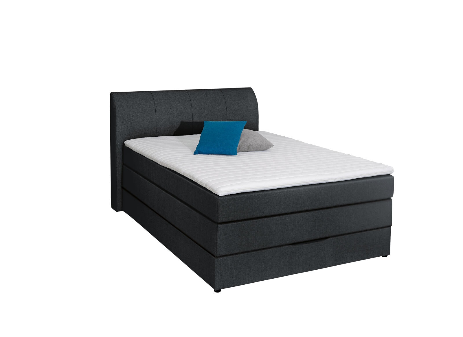 Boxspringbett Chicago Stoffbezug Anthrazit ca. 140 x 200 cm