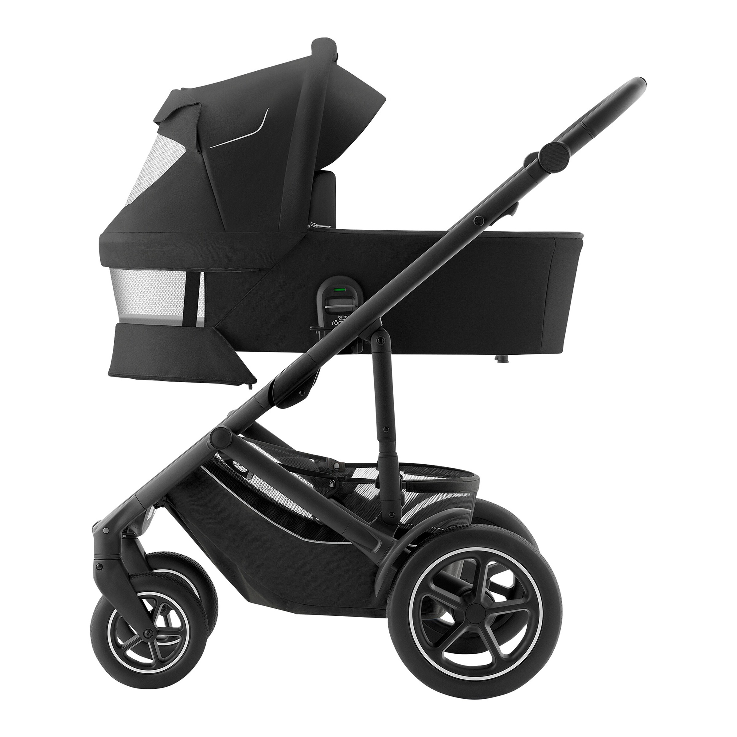 Britax Römer - Britax Römer Diamond Kombikinderwagen SMILE 5Z STYLE Travel-Set inkl. Babyschale BABY-SAFE PRO und Isofix-Basis VARIOBASE 5Z space black / carbon black