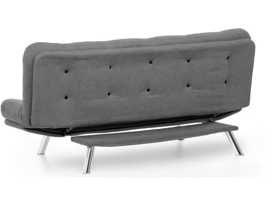 CONCEPT1 - Canapé lit Misa 3 places gris 200 x 105 x h95