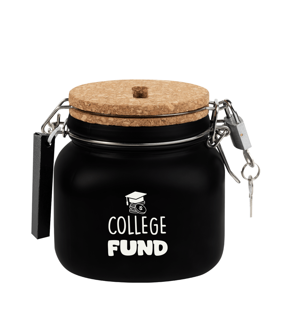 Zwarte Spaarpot College Fund 12,5cm