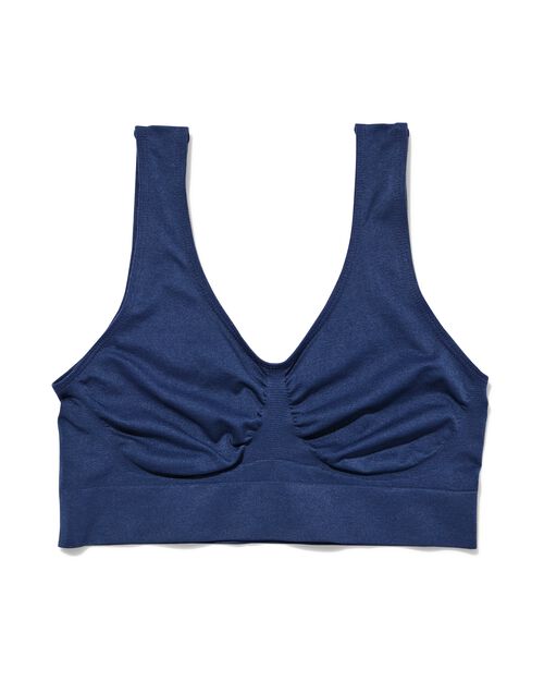 haut sans coutures non préformé bleu foncé