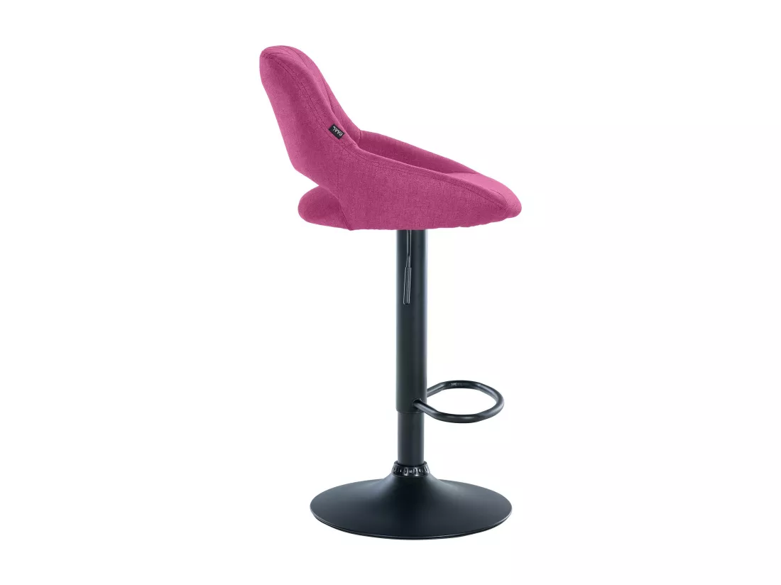 Tabouret de bar - Tissu & Noir - Violet - Milet