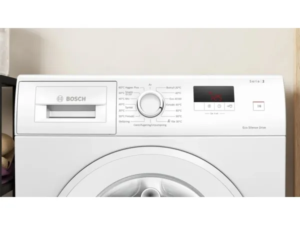 Bosch Serie | 2 WGE03200SN - Vaskemaskine - Niche - bredde: 60 cm - højde: 85 cm - frontbetjening - 65 liter - 8 kg - 1200 rpm - hvid