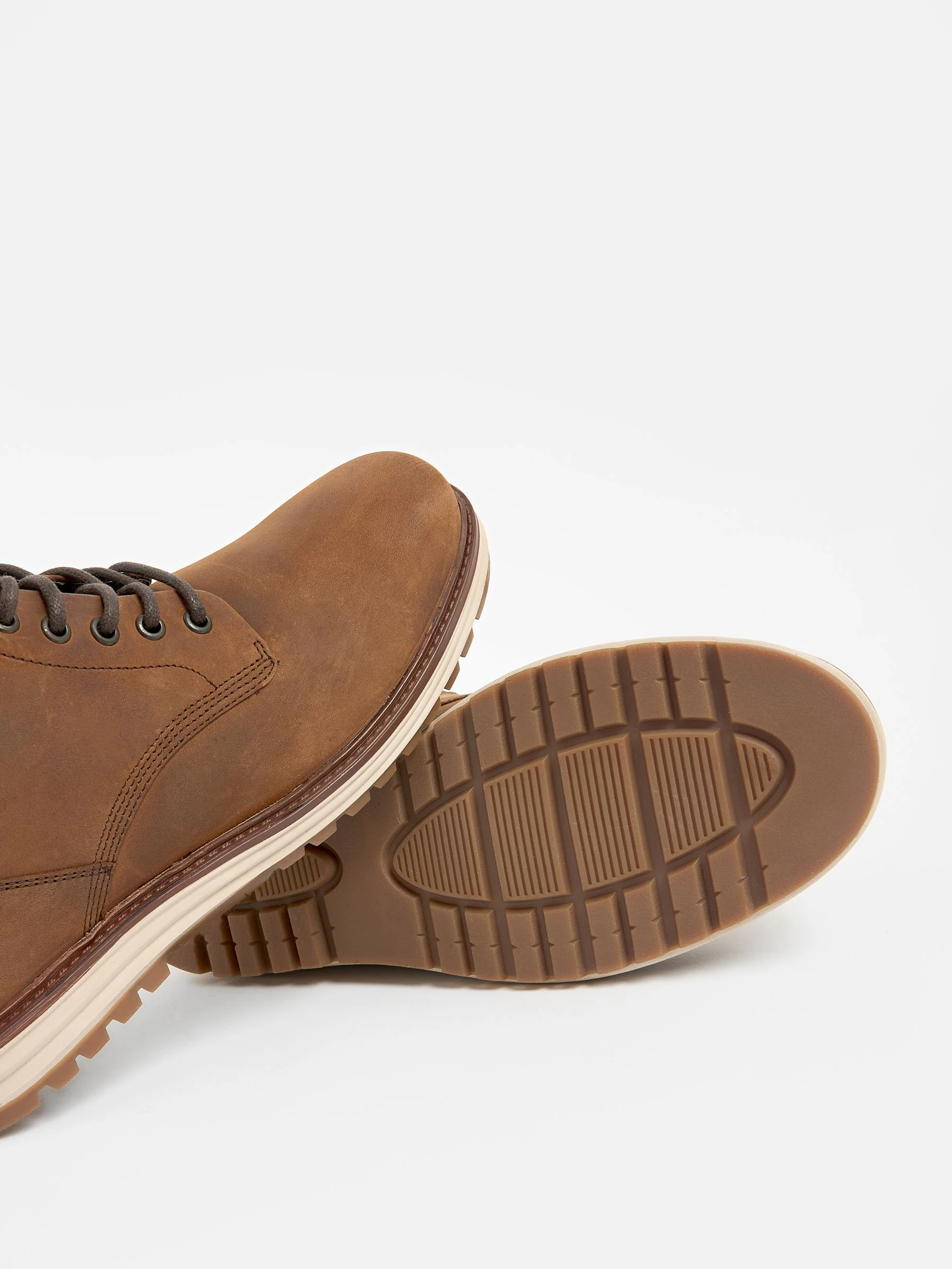 Lichtbruin/bruin - Leren hoge schoenen