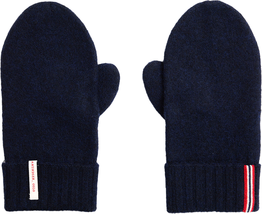 Boiled Mittens Faded Navy