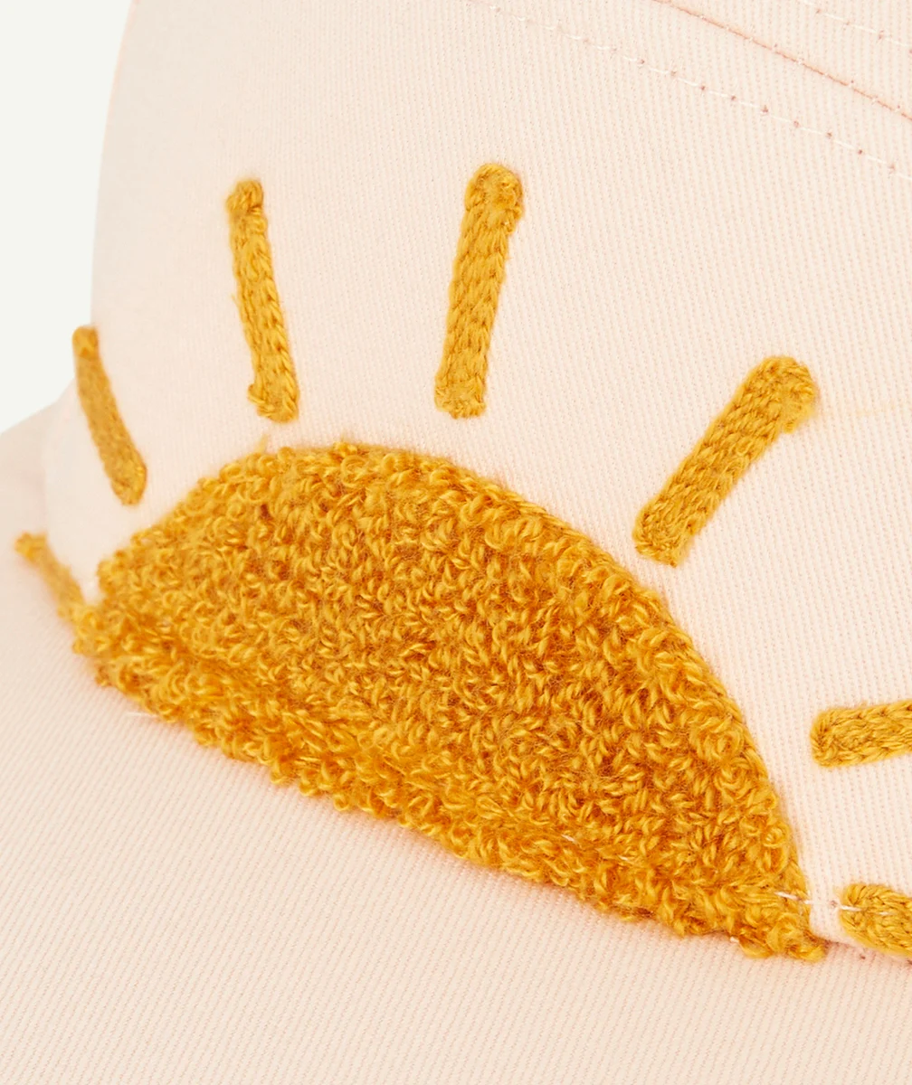 LASSIGCASQUETTE FILLE ROSE AVEC SOLEIL EN BOUCLETTE