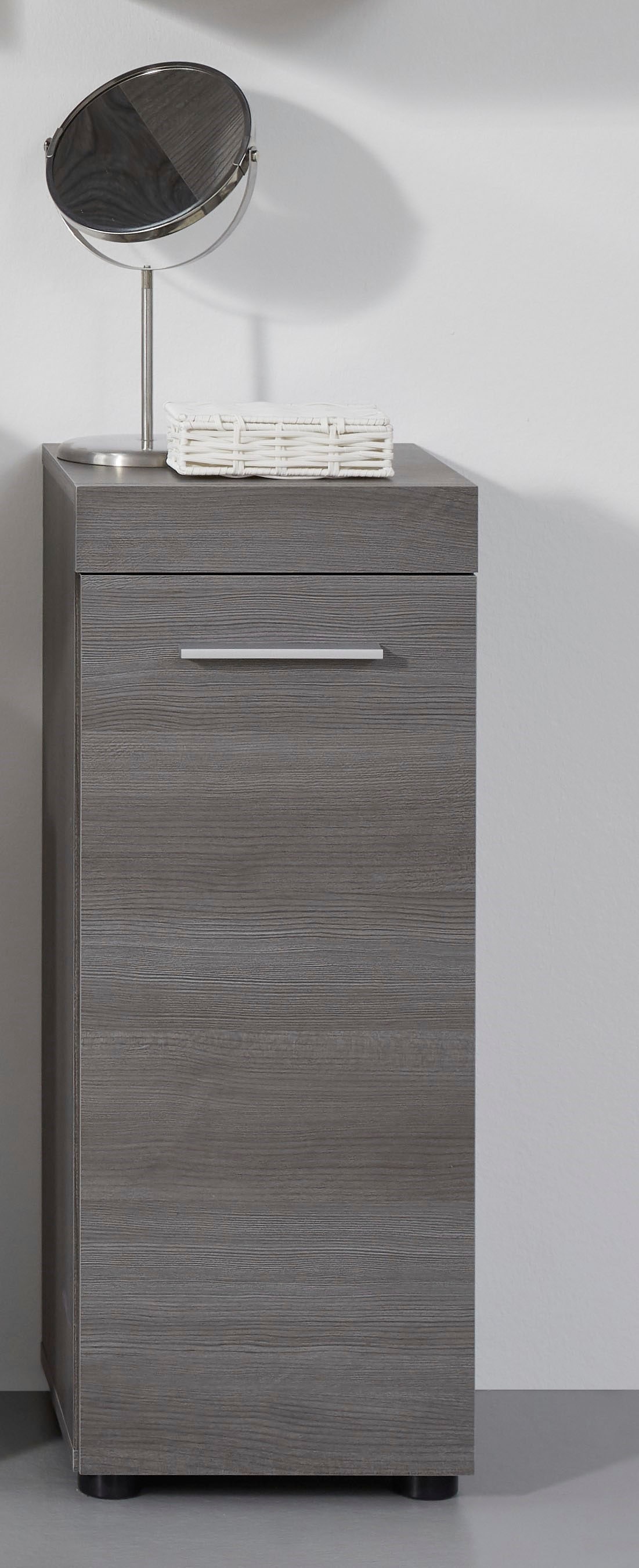 welltime Stauraumschrank »Royan« Badkommode mit 2 Fächern in Rauchsilber - Masse (B/T/H) 30/30/76 cm
