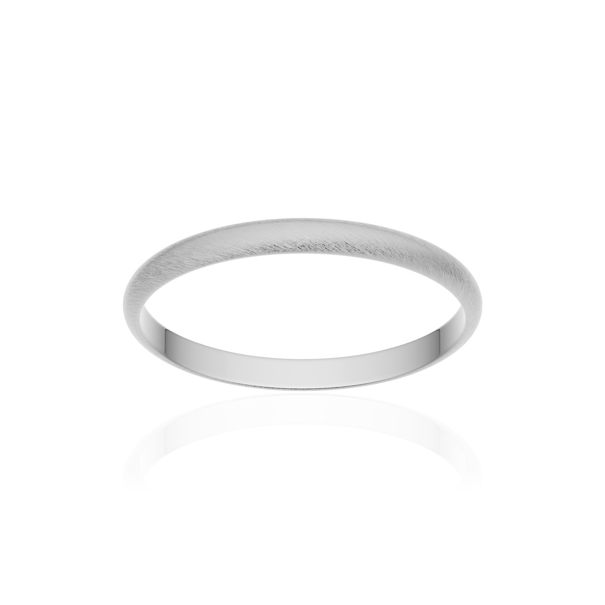 Alliance platine 950 givré ruban 2 mm