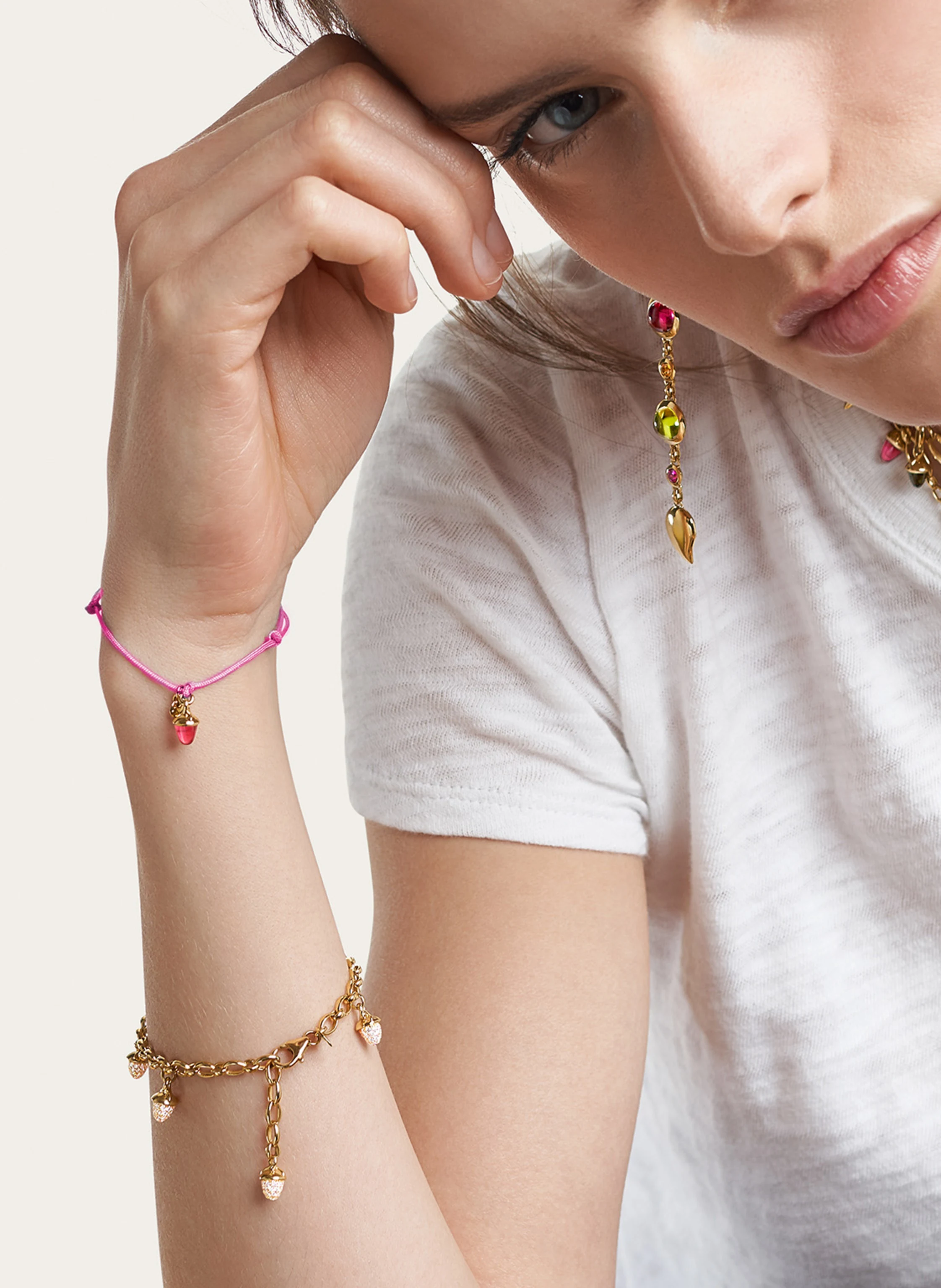 TAMARA COMOLLI Armband MYMIKADO aus 18 Karat Roségold mit rosa Turmalin