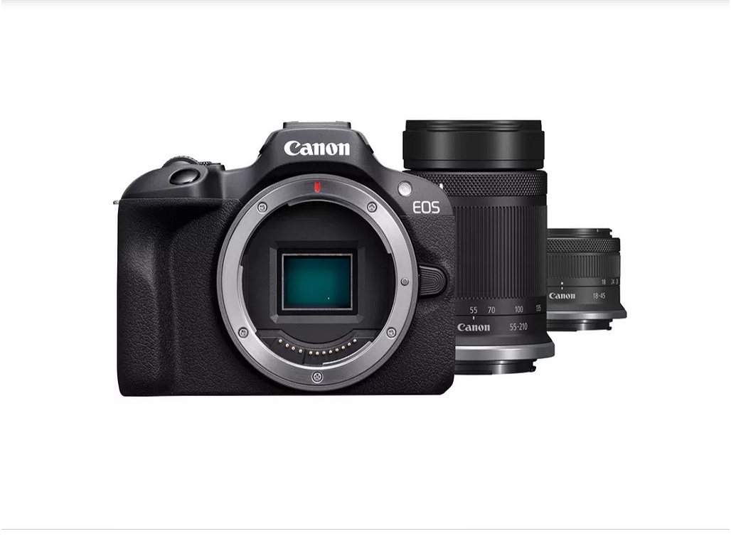 MÁQUINA FOTOGRÁFICA CANON R100 RF-S 18-45   RF-S 55-210