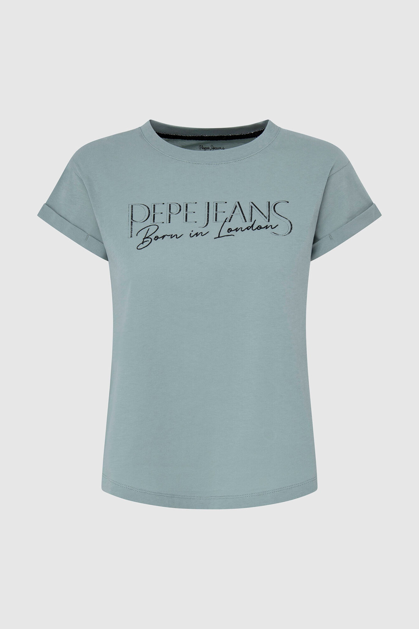 Camiseta de algodão com estampa de logotipo