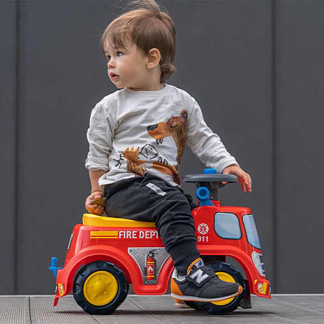 Falk Toys bandbil ride-on med opbevaringsrum, rat og horn