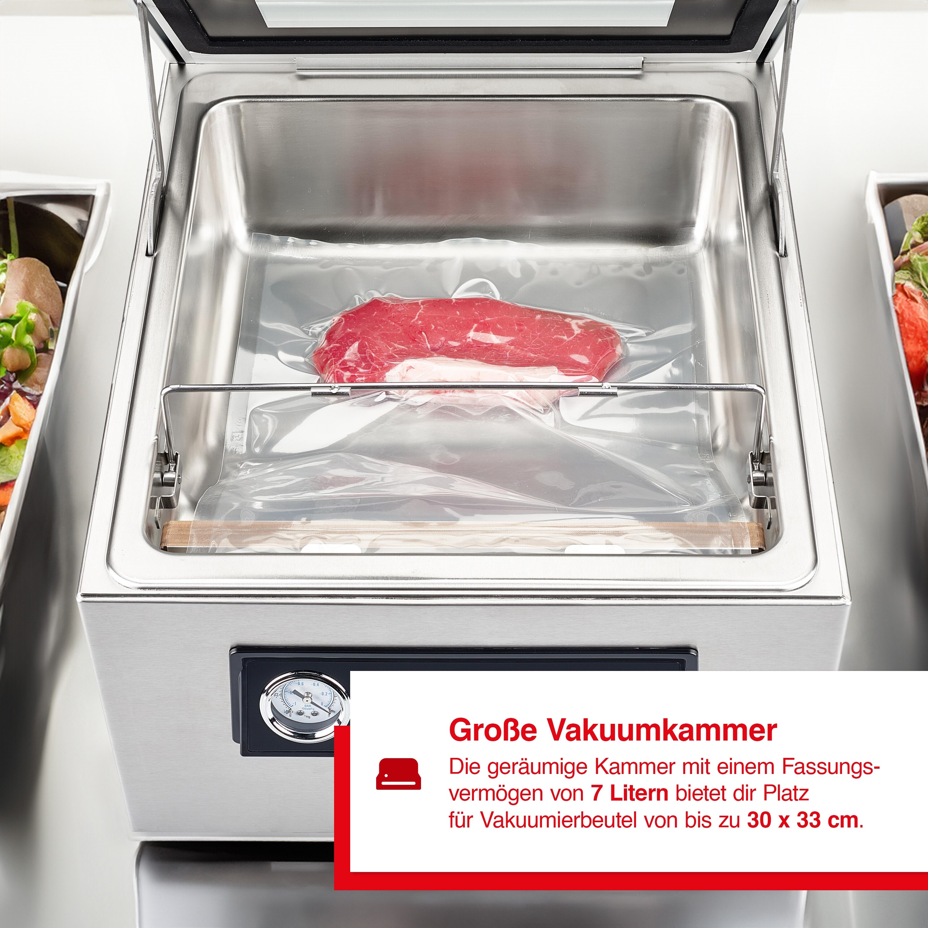 Solis Kammervakuumsystem, 350 Watt, 1.0 Bar Druck, Marinierfunktion