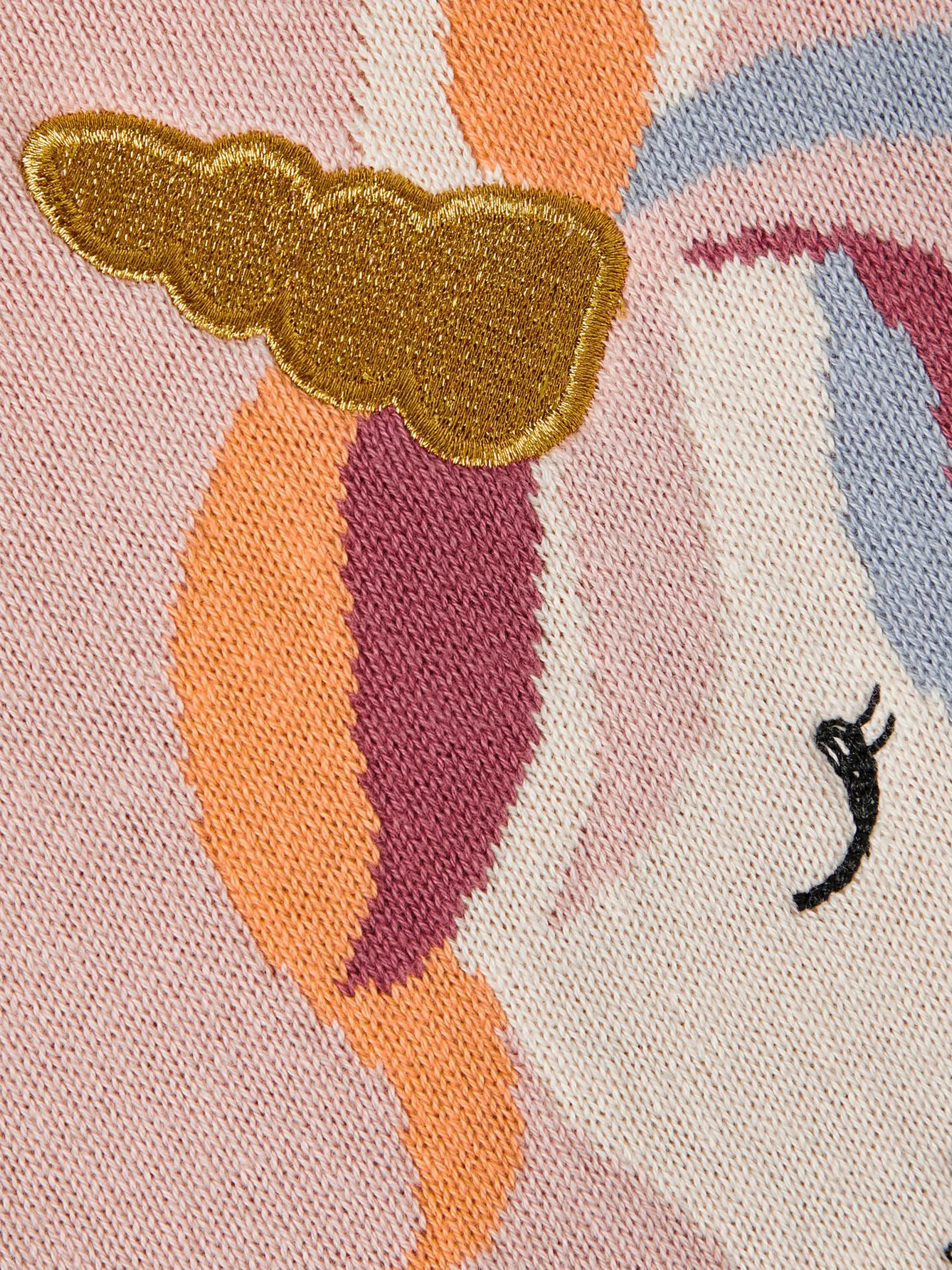 Mädchen Strickpullover mit Einhornmotiv