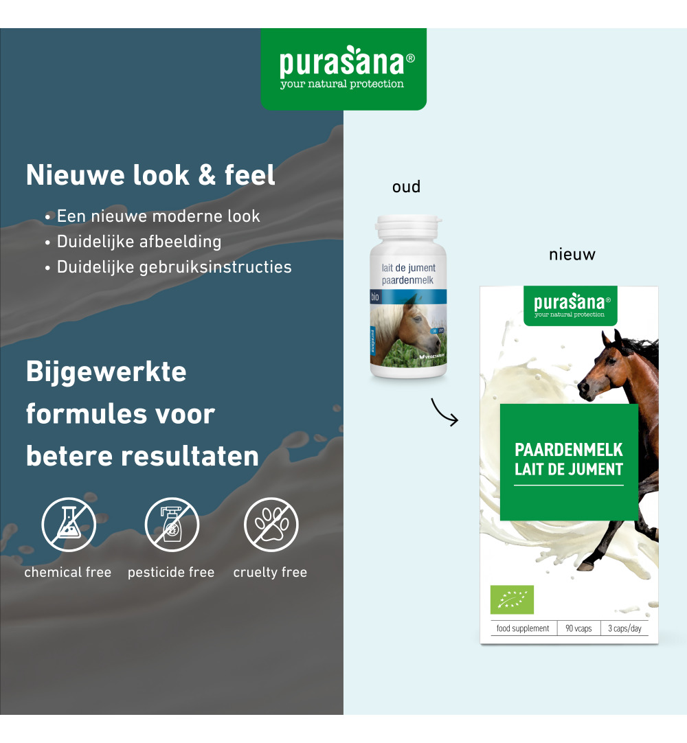 Purasana Paardenmelk Bio (90 vega capsules)