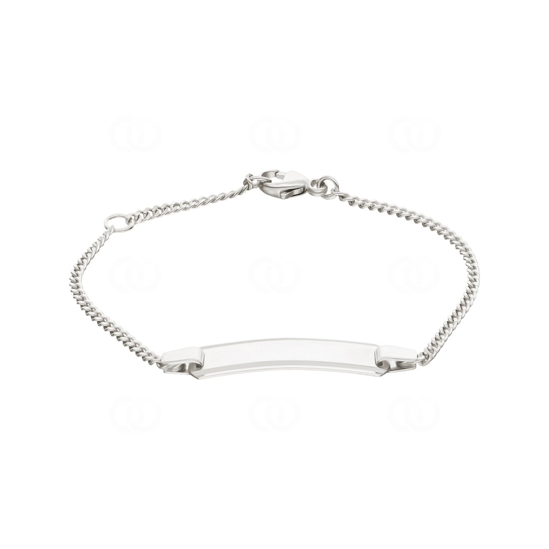 Gravurarmband / ID-Bracelet 750/18 K Weissgold 1.7 mm