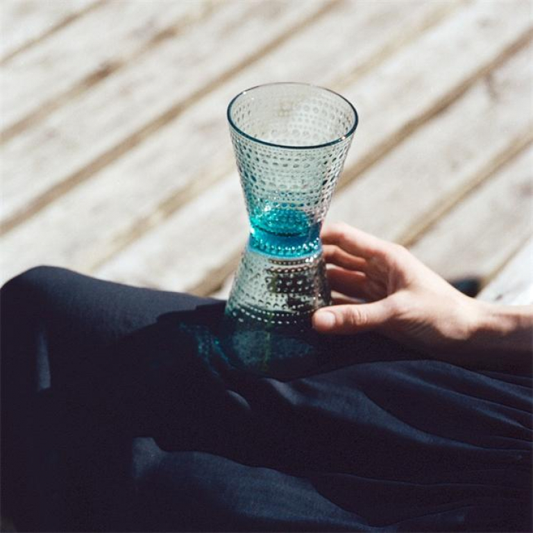 Iittala Kastehelmi glazen 30cl set van 2 aqua