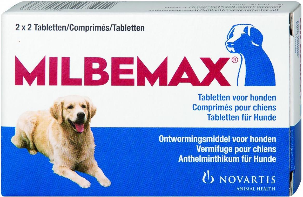 Milbemax ontwormingsmiddel hond groot 4 tabletten