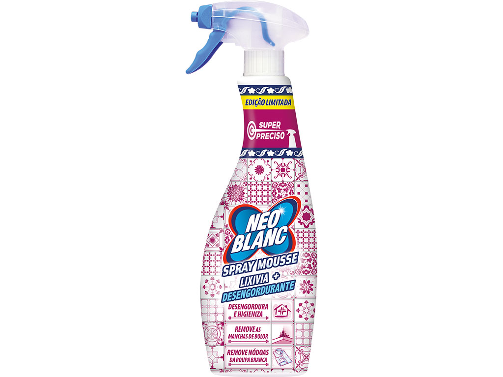 Lixívia Spray Mousse Desengordurante Floral Neoblanc 700 ml