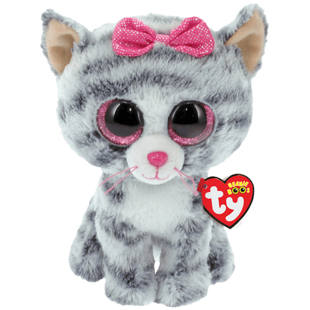 Beanie Boos Kiki - Grey Kat Reg - ty → Luksusbaby.dk