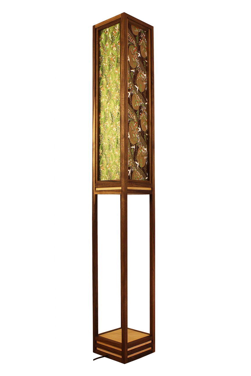 Vloerlamp Ginza walnut
