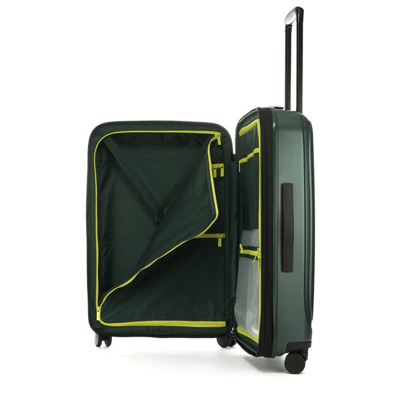 Valise rigide Pure mate Extensible 65 cm Vert foncé