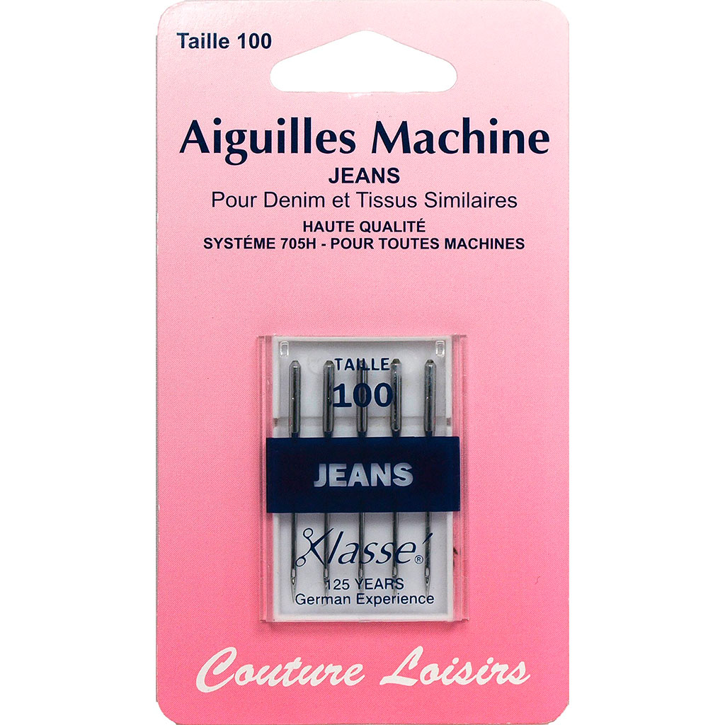 Lot de 5 aiguilles machine à coudre pour tissus jeans denim