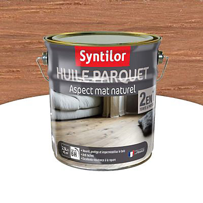 Huile parquet 2 en 1 Syntilor Bois naturel 2,5L