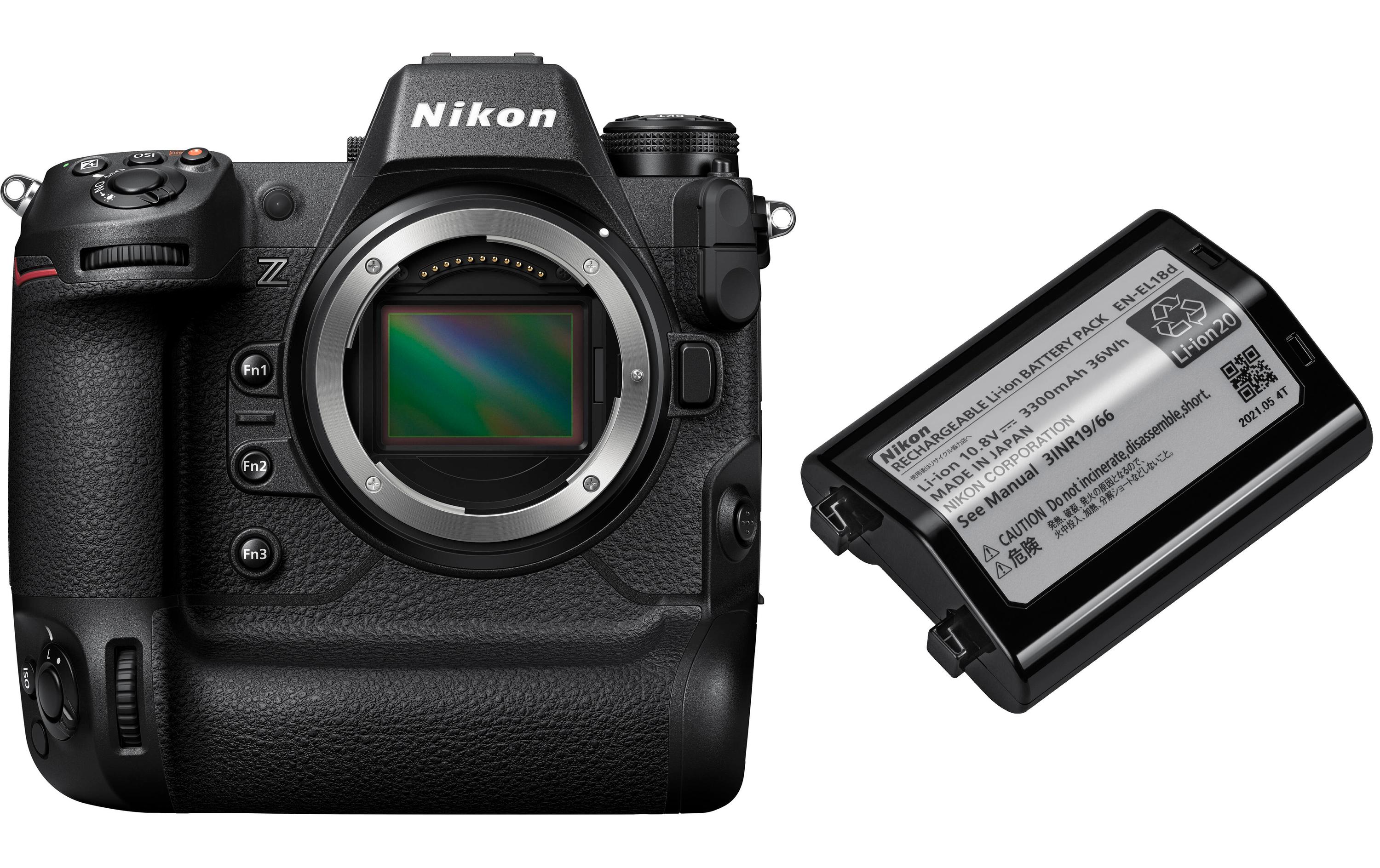 Fotokamera Z9 BODY AKKU KIT<br>Systemkamera mit hervorragender Abbildungsleistung bei Videos und Fotos mit ultrakompaktem und leichtem Lithium-Ionen-Akku