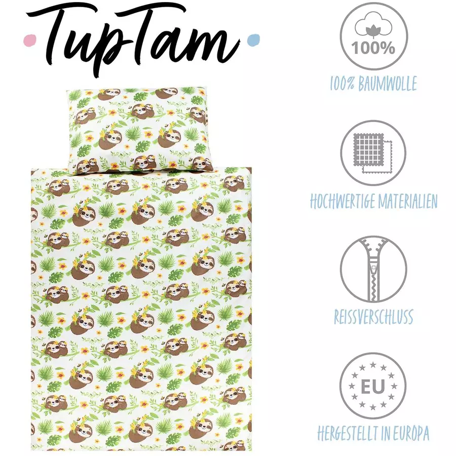 TupTam Kinder Bettwäsche Set 2-tlg braungrün