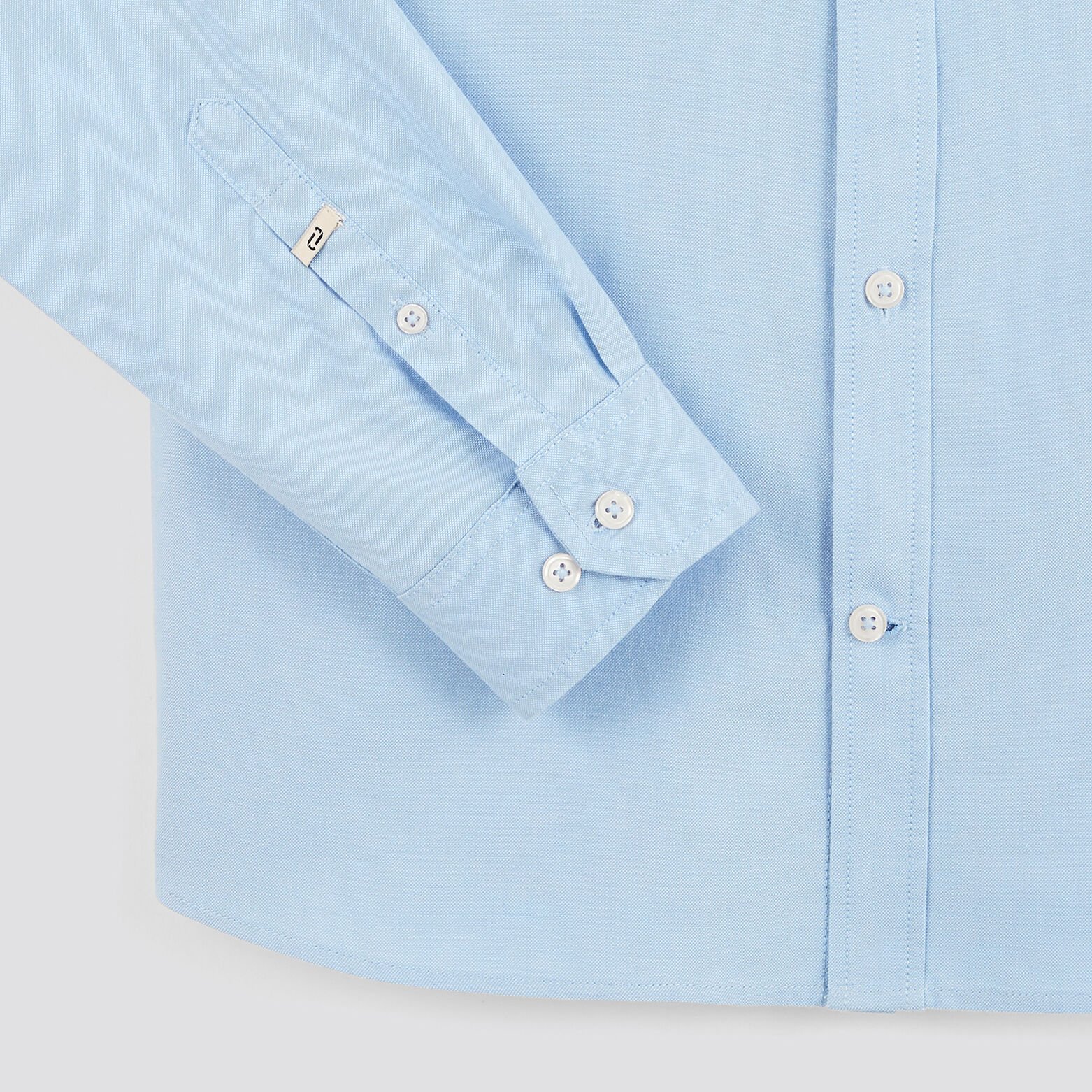 Chemise oxford unie 'le parfait by JULES' coton bi Bleu clair