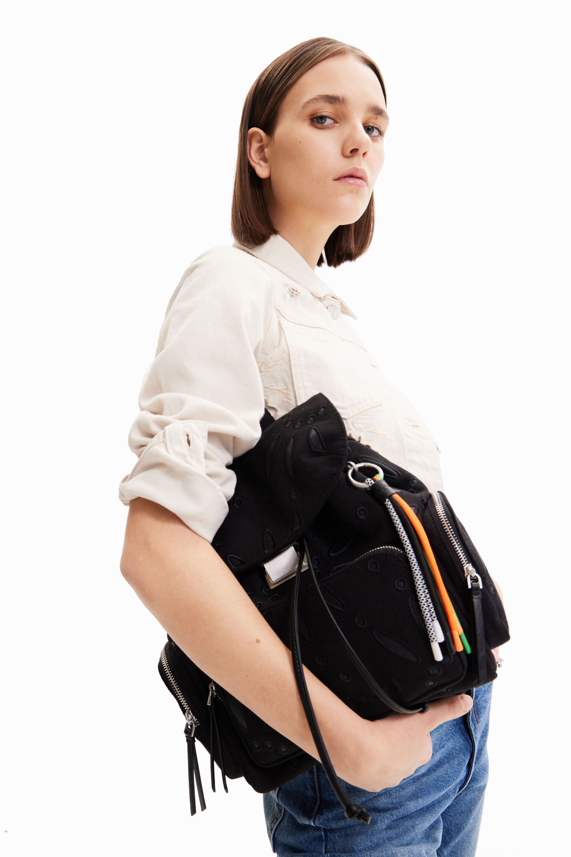 Sac à dos moyen broderie suisse
