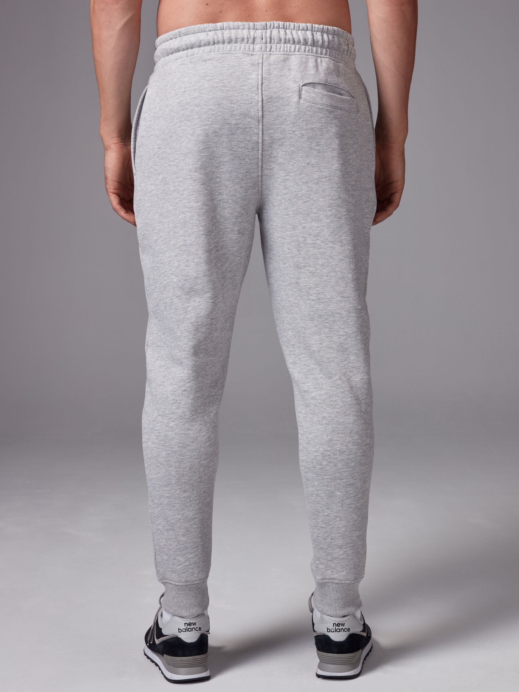 Zwart/grijs - Verpakking van 2 slim-fit jersey joggingbroeken met hoog katoengehalte