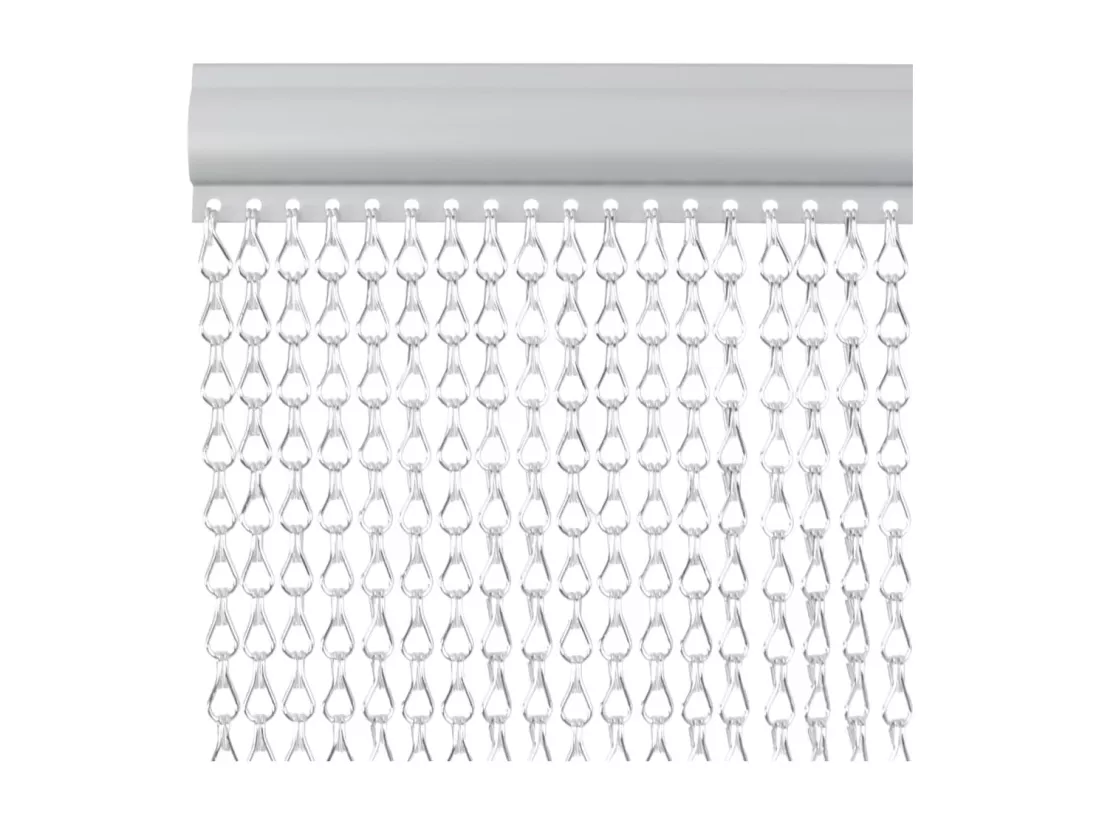 Moustiquaire de porte à cha?ne 80x201 cm aluminium