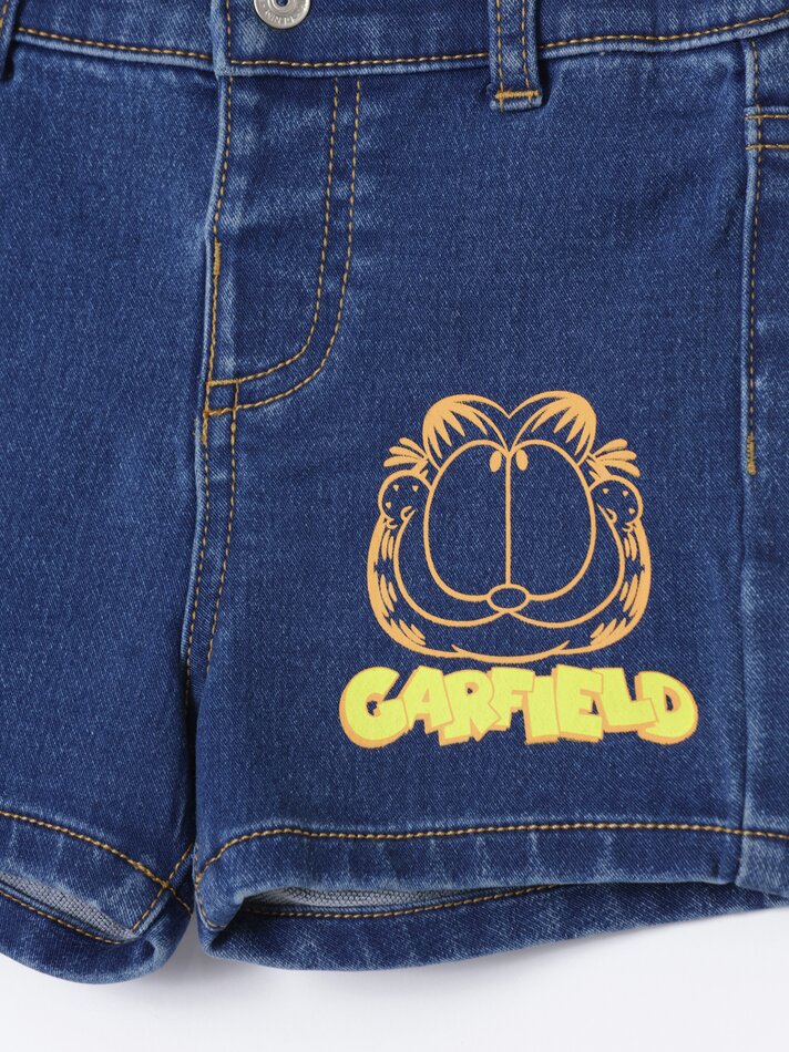Conjunto de camisa polo e bermuda Garfield - Nickelodeon - Off White