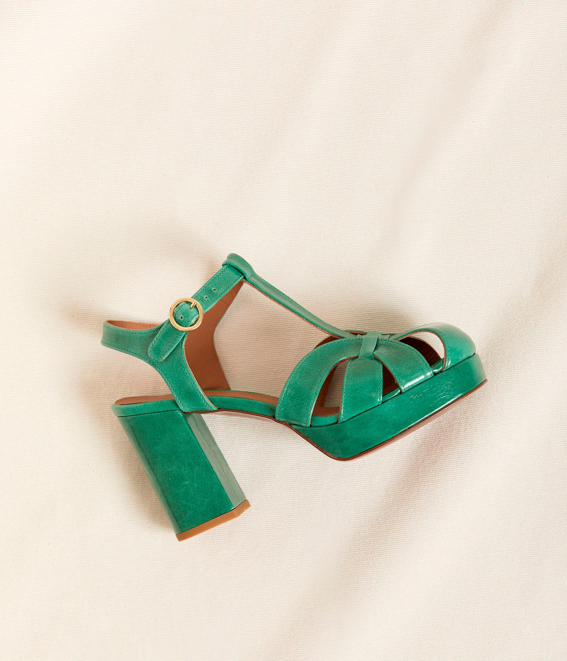 Sandales vertes Lauriane
