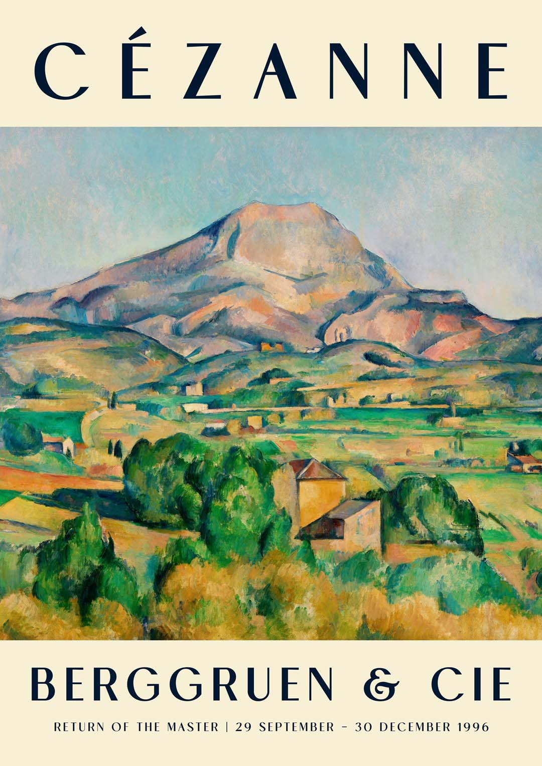 Mont Sainte Victoire Kunstausstellung von Paul Cézanne