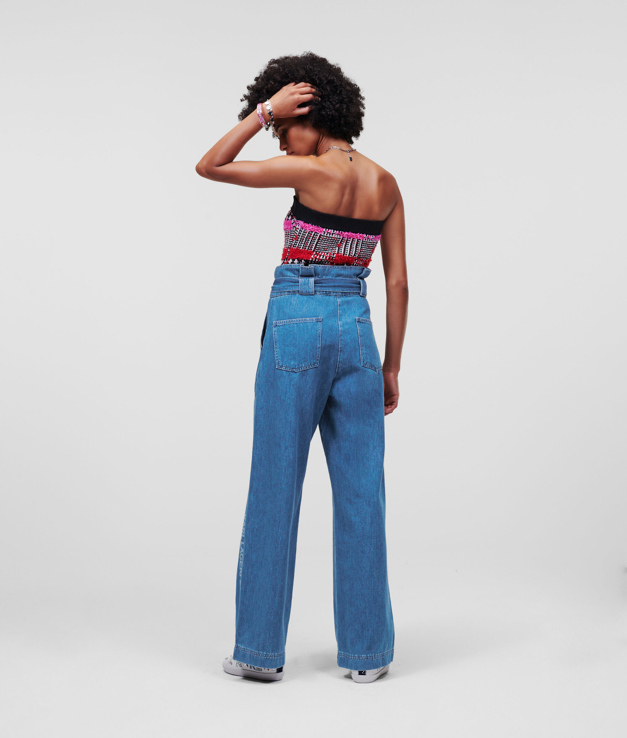 JEAN LARGE À TAILLE FRONCÉE