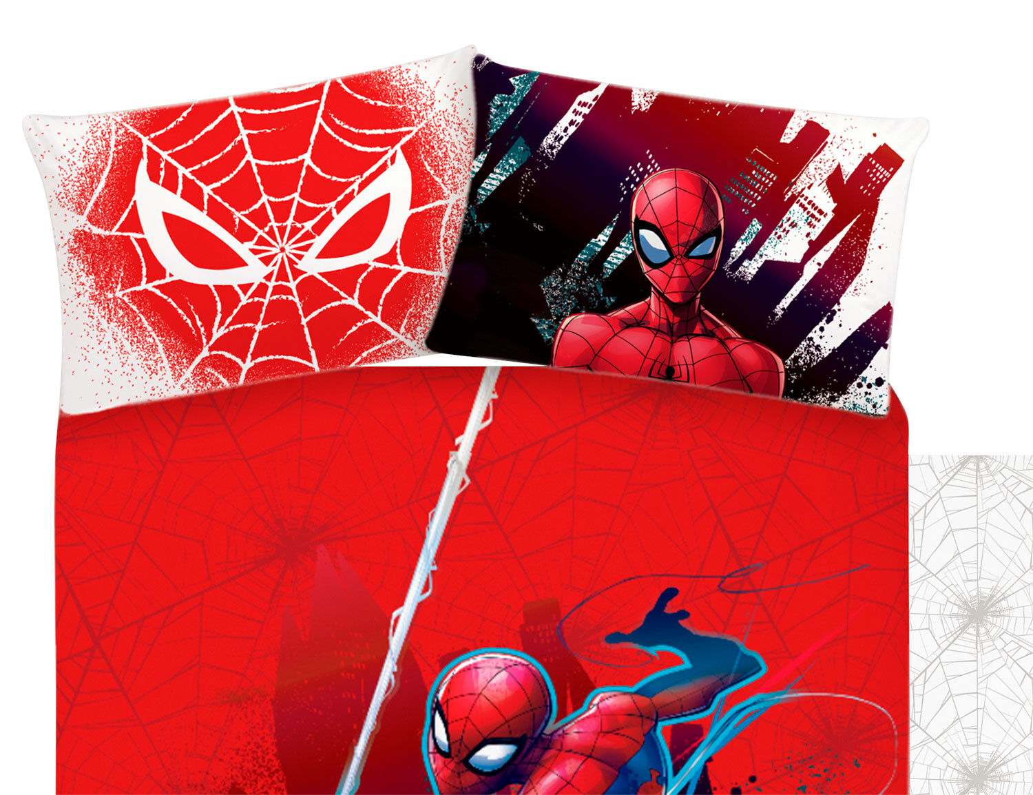 Bettwäsche mit Spiderman und Schriftzug 