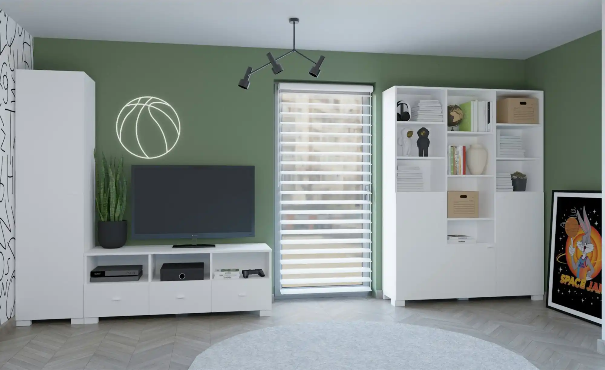 Kleiderschrank Uni White