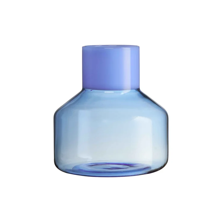 Design Letters - Generous Vase medium, milky blue / blue
