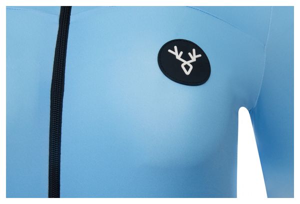 Maillot Manches Courtes Femme LeBram Allos Bleu Ciel Coupe Ajustée