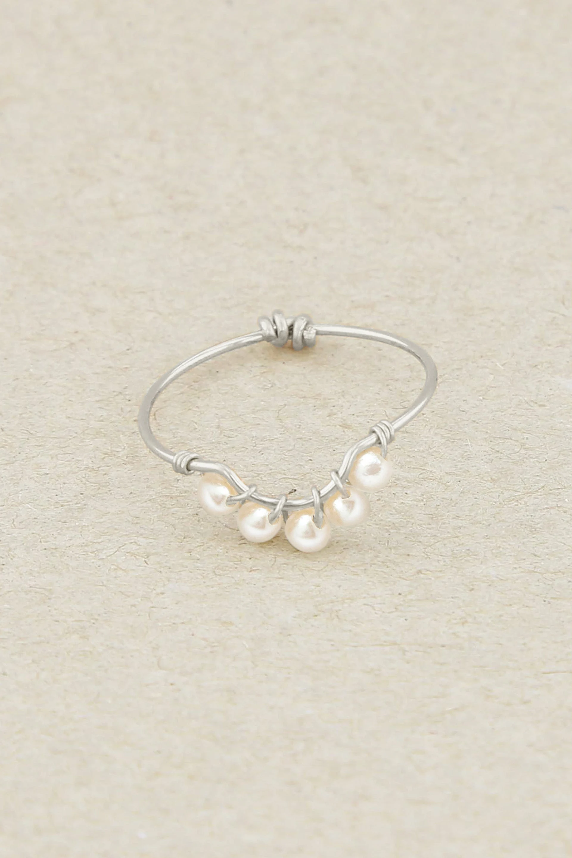 Bague frida perle argent | Blanc