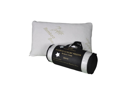 HERZBERG - Oreiller rectangle Oreiller de luxe en bambou queen 50x76cm hg5076bm-blanc