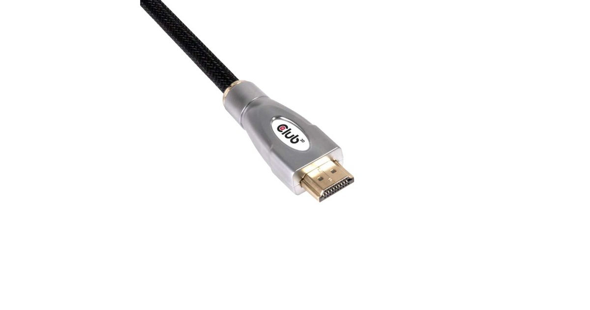 Club 3DHDMI 2.0 kabel  (Zwart/zilver, 5 meter, 4K 60Hz)