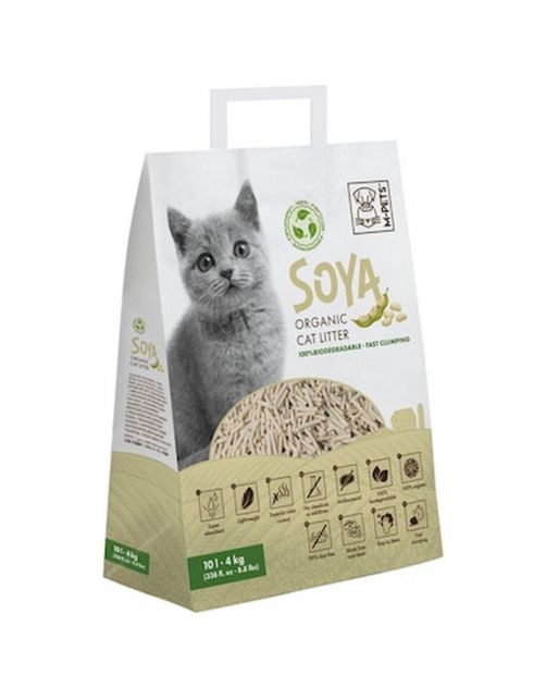 Mpets Soya Organic Cat Litter - Kattenbakvulling - 10 l Natural