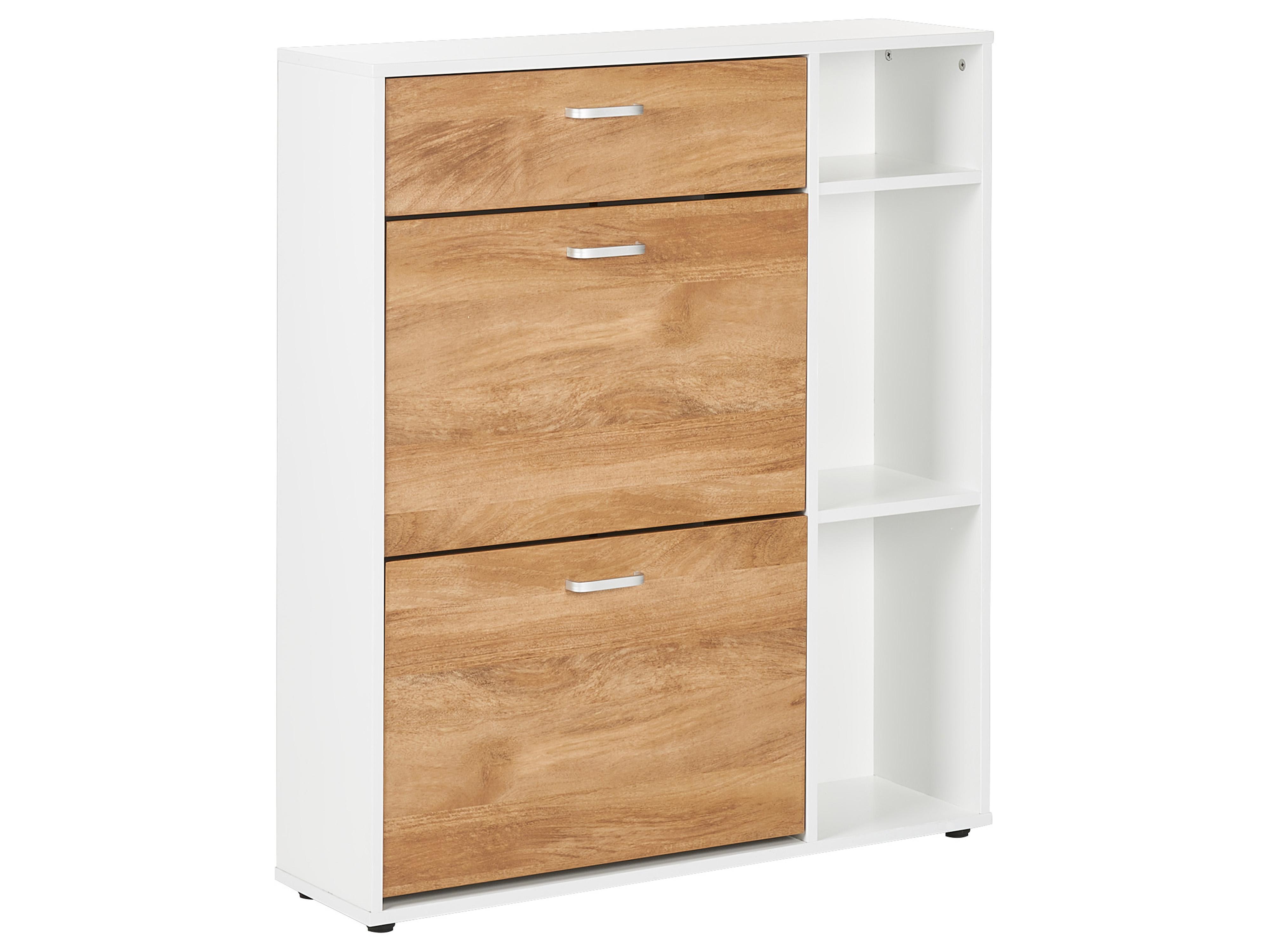 Schoenenkast MACKAY Lichtbruin/wit